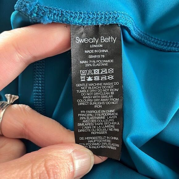 Sweaty Betty Teal 7/8 Length Leggings Size Large - Picture 6 of 6